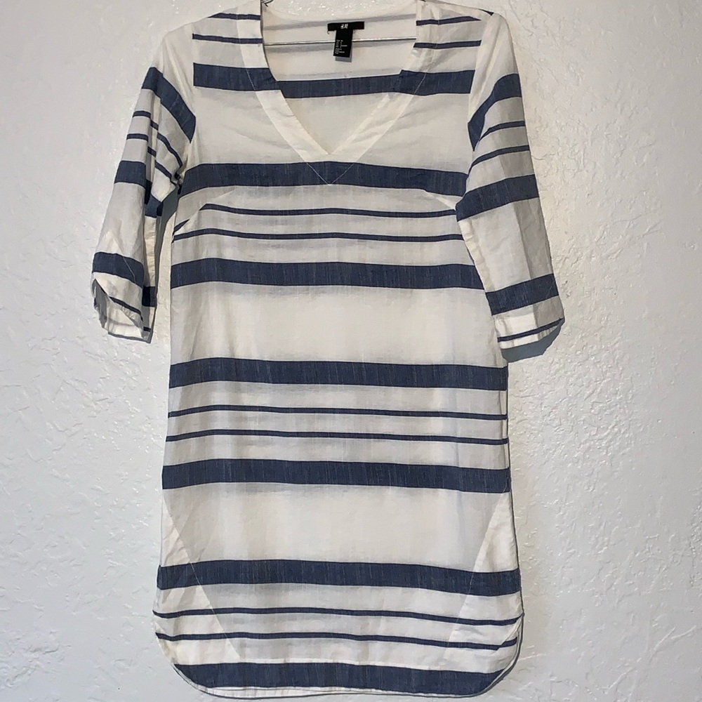 Striped linen dress